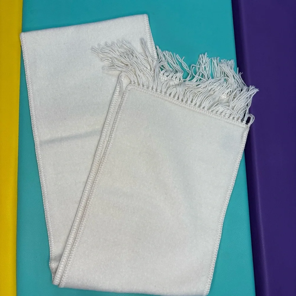 Alpaca‎ Made in Peru White Fringe Scarf Artesanía Textil Ccahuantico
